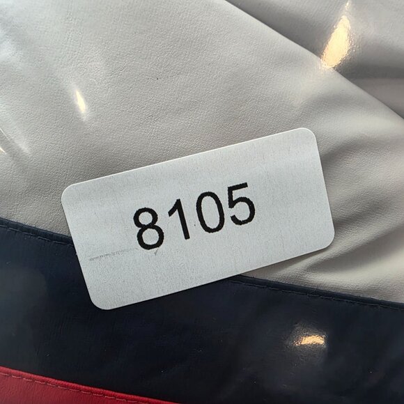 Mens Weatherproof Vintage Hooded Jacket Gray & Red Blue Striped Full Zip Size XL - Picture 9 of 9